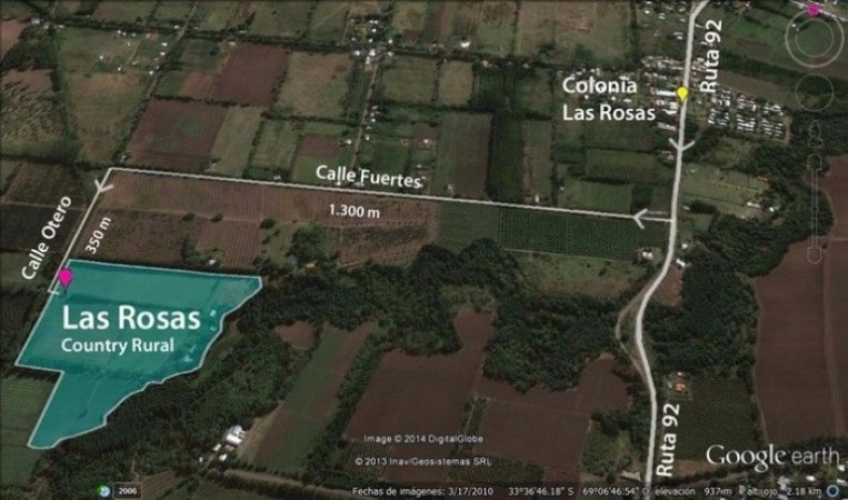 Lote de 2000 m2 en exclusivo Country Rural Las Rosas, Tunuyan, Mendoza